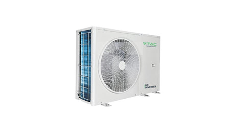 Symbolbild der V-TAC ATW R32 Monoblock-Serie; abgebildete 12-kW-Ausführung, Gehäuse und Maße des 16-kW-Geräts können abweichen