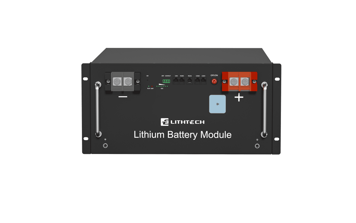 Lithtech TB6000X & Stack Rack 10,24 kWh LiFePO4 Niedervolt-Batteriespeicher – Produktabbildung