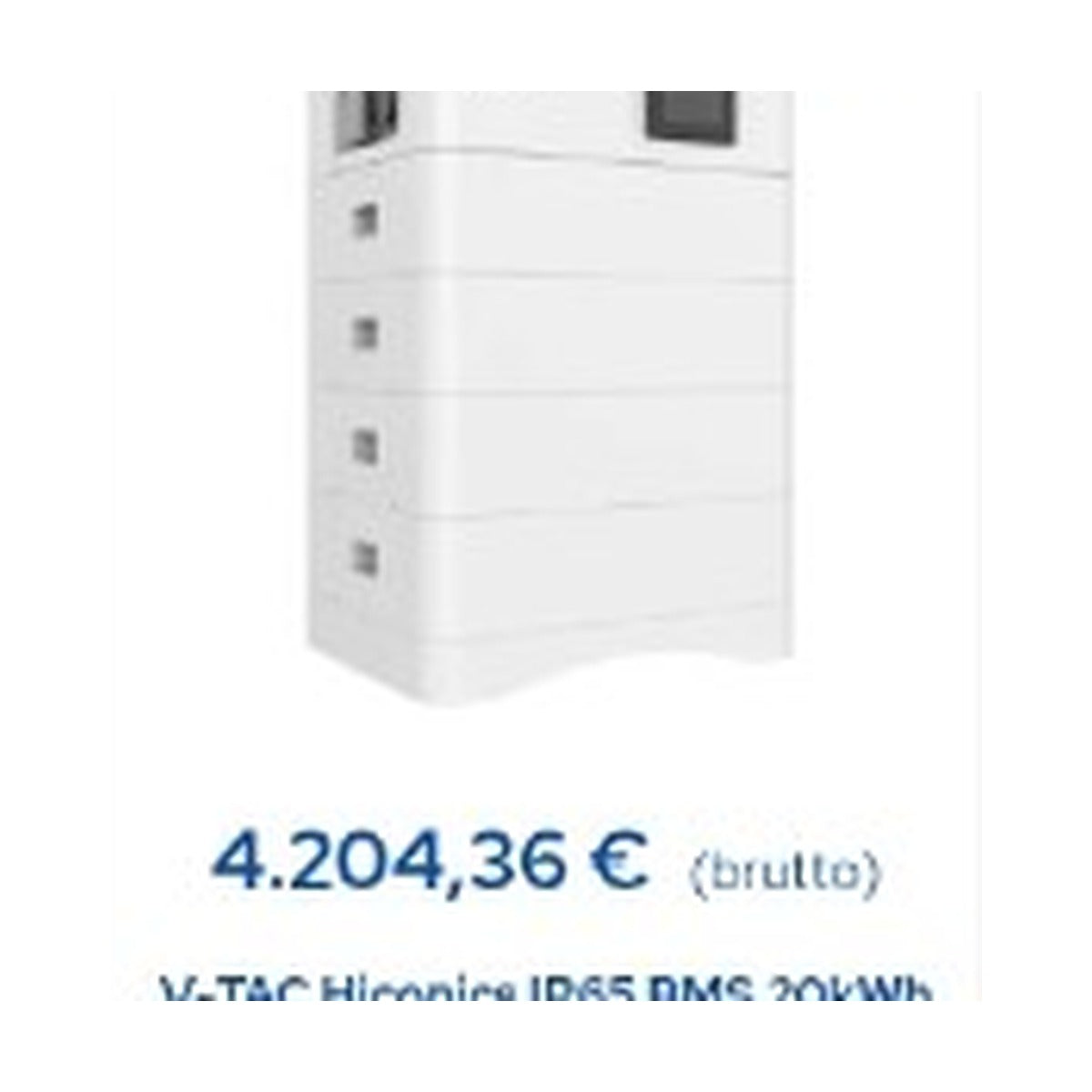 V-TAC Hiconics OHS Hochvolt-Energiespeichersystem – IP65 BMS